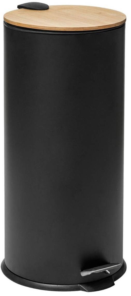 5five Simply Smart Odpadkový koš, černý odpadkový koš, 30 l, kovový