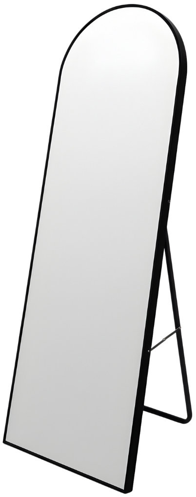 Edaxo Veľké stojacie zrkadlo FRAM čierne, 150 × 50 cm
