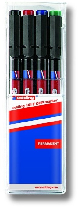 EDDING 141 F OHP pen, sada 4 farieb