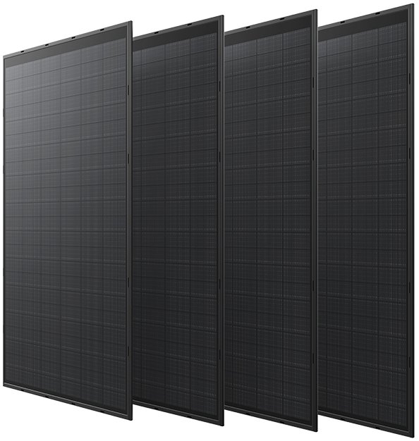 EcoFlow súprava štyroch 250 W rigidných solárnych panelov