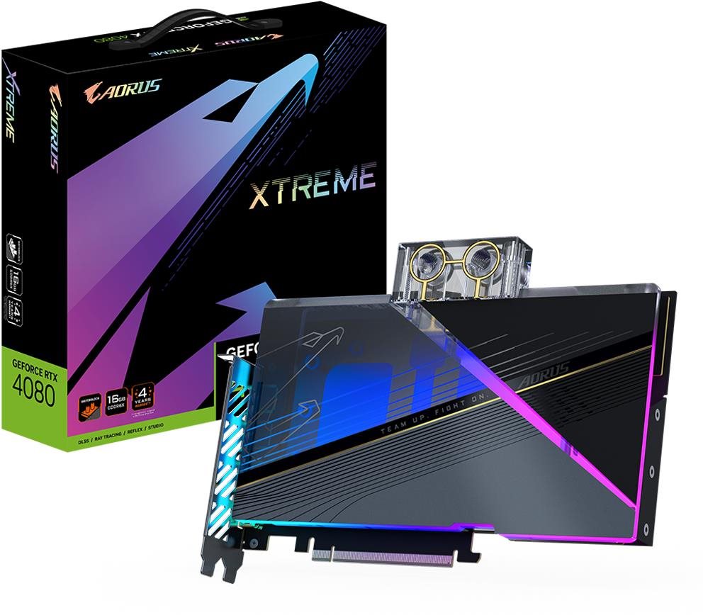 GIGABYTE AORUS GeForce RTX 4080 16GB XTREME WATERFORCE WB