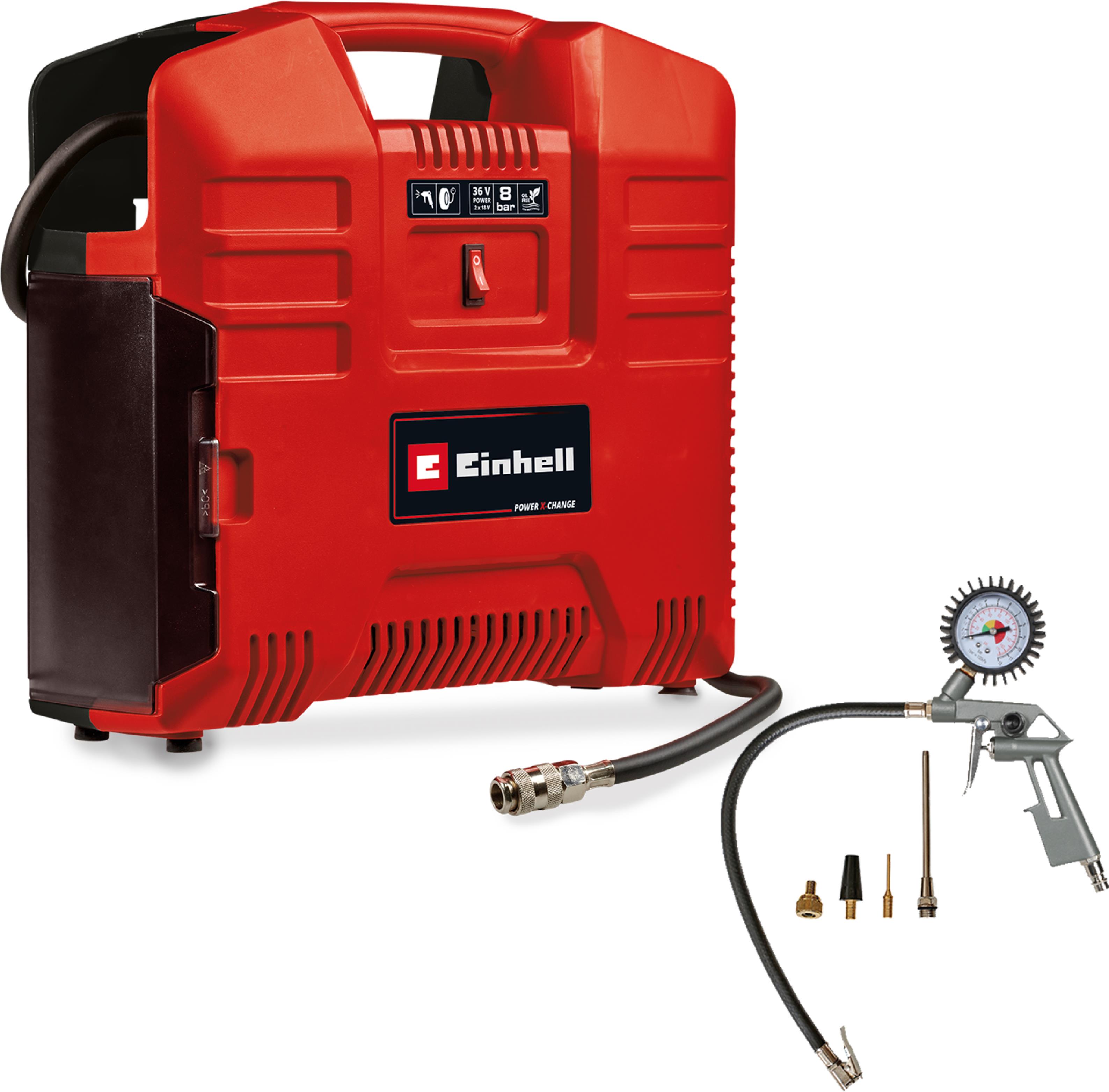 EINHELL Kompresor AKU s príslušenstvom TE-AC 36/8 Li OF Set-Solo, 4020440 (bez AKU)