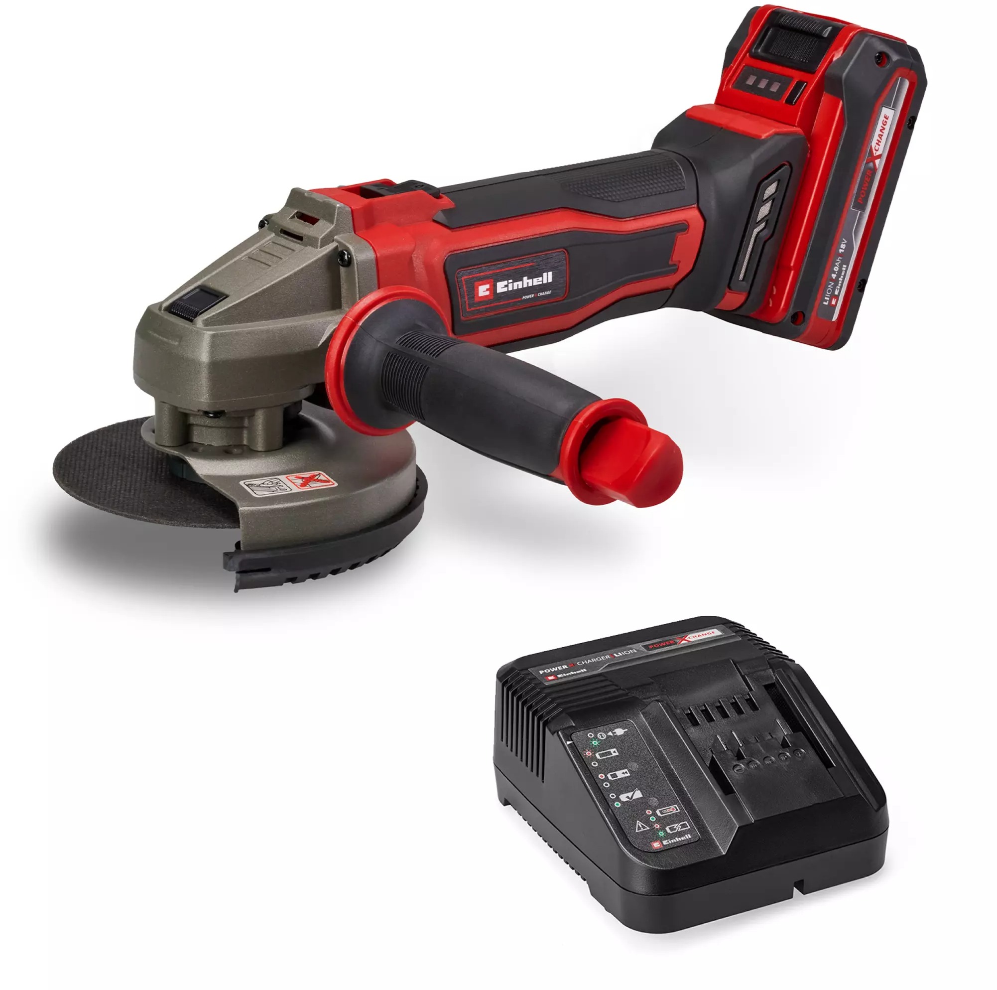 EINHELL Uhlová brúska AKU TE-AG 18/125-2 Li (1 × 4,0 Ah), 4431190