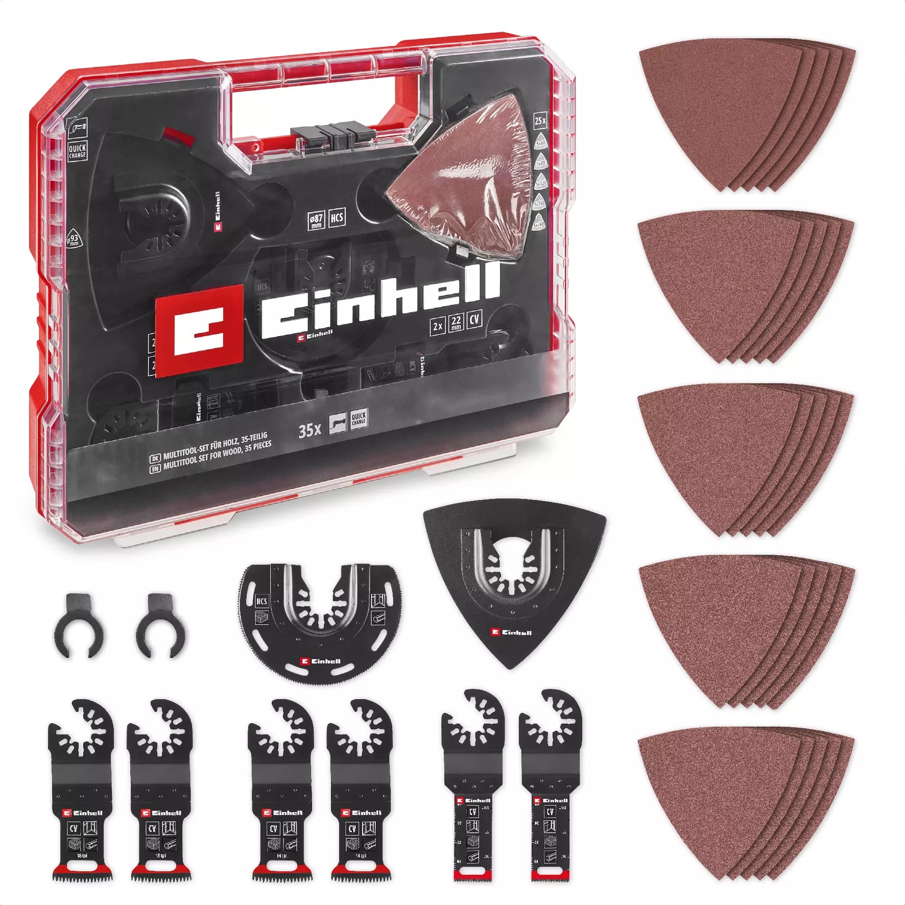 EINHELL XLPlus-Case, 35 ks sada príslušenstva pre multifunkčné náradie - na drevo, 49708136