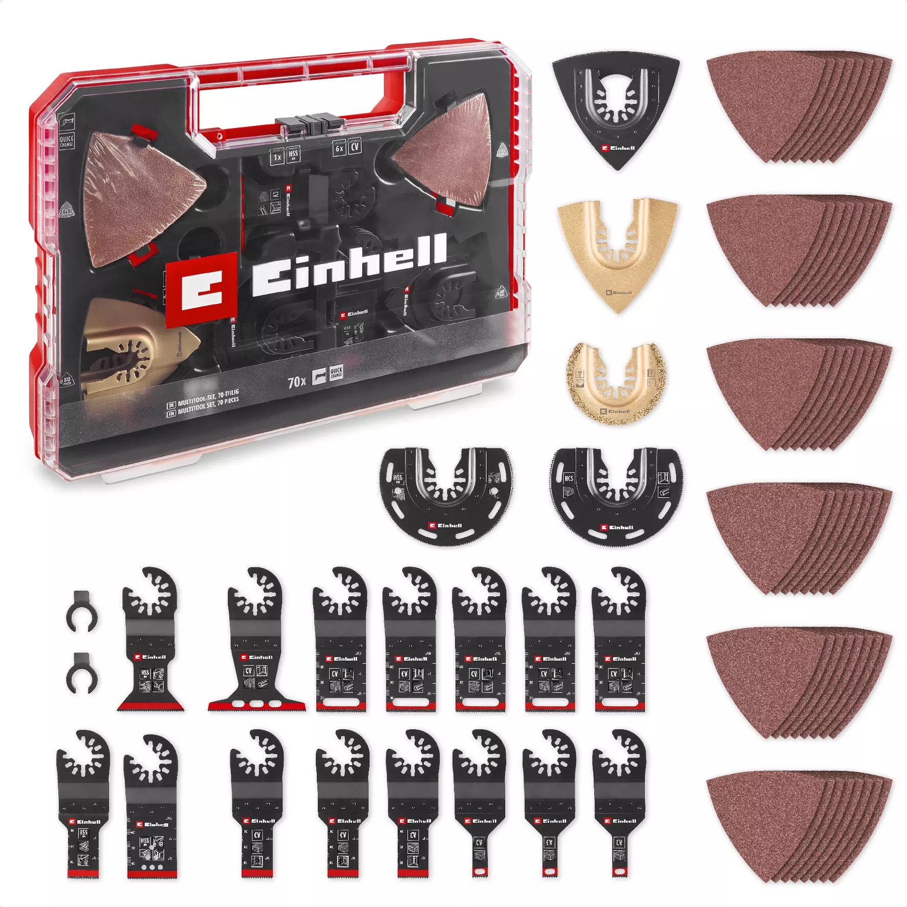 EINHELL XXLPlus-Case 70ks zmiešaná súprava príslušenstva pre multifunkčné náradie, 49708170