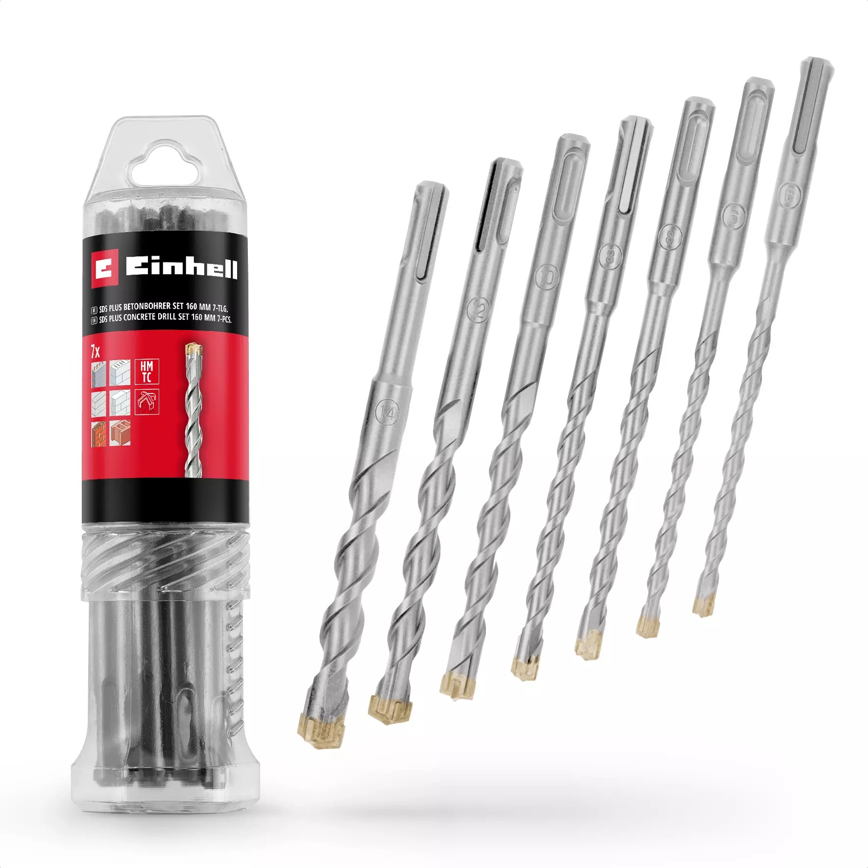 EINHELL 7ks SDS Plus Set 6 – 14/160 mm, 49265510