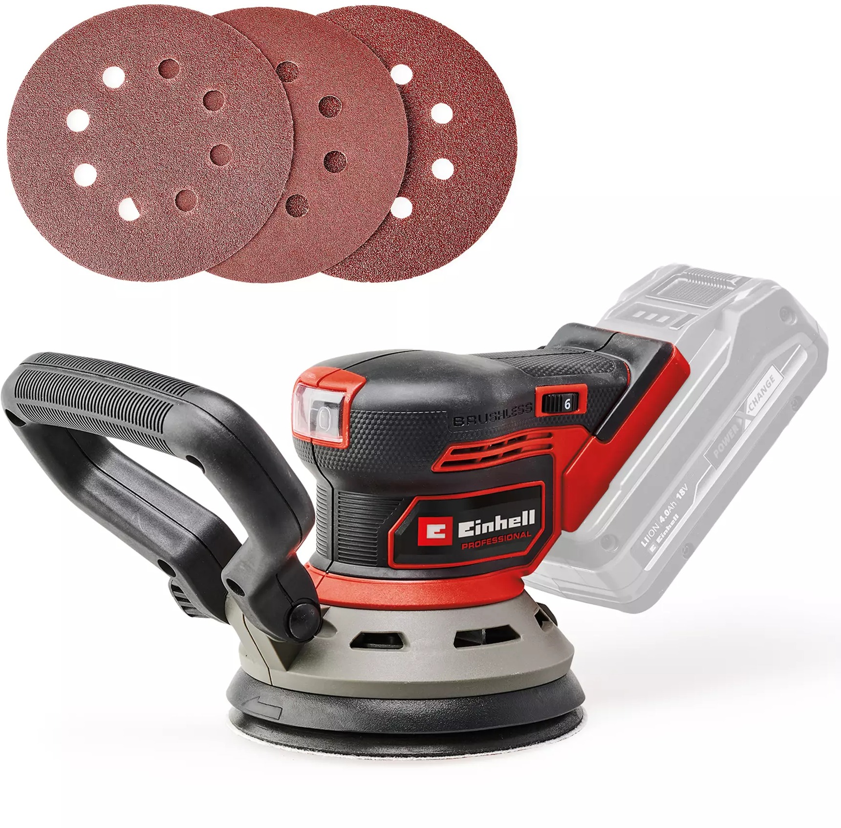 EINHELL Professional Excentrická brúska AKU TP-RS 18/32 Li Brushless Solo, 4462020 (bez AKU)