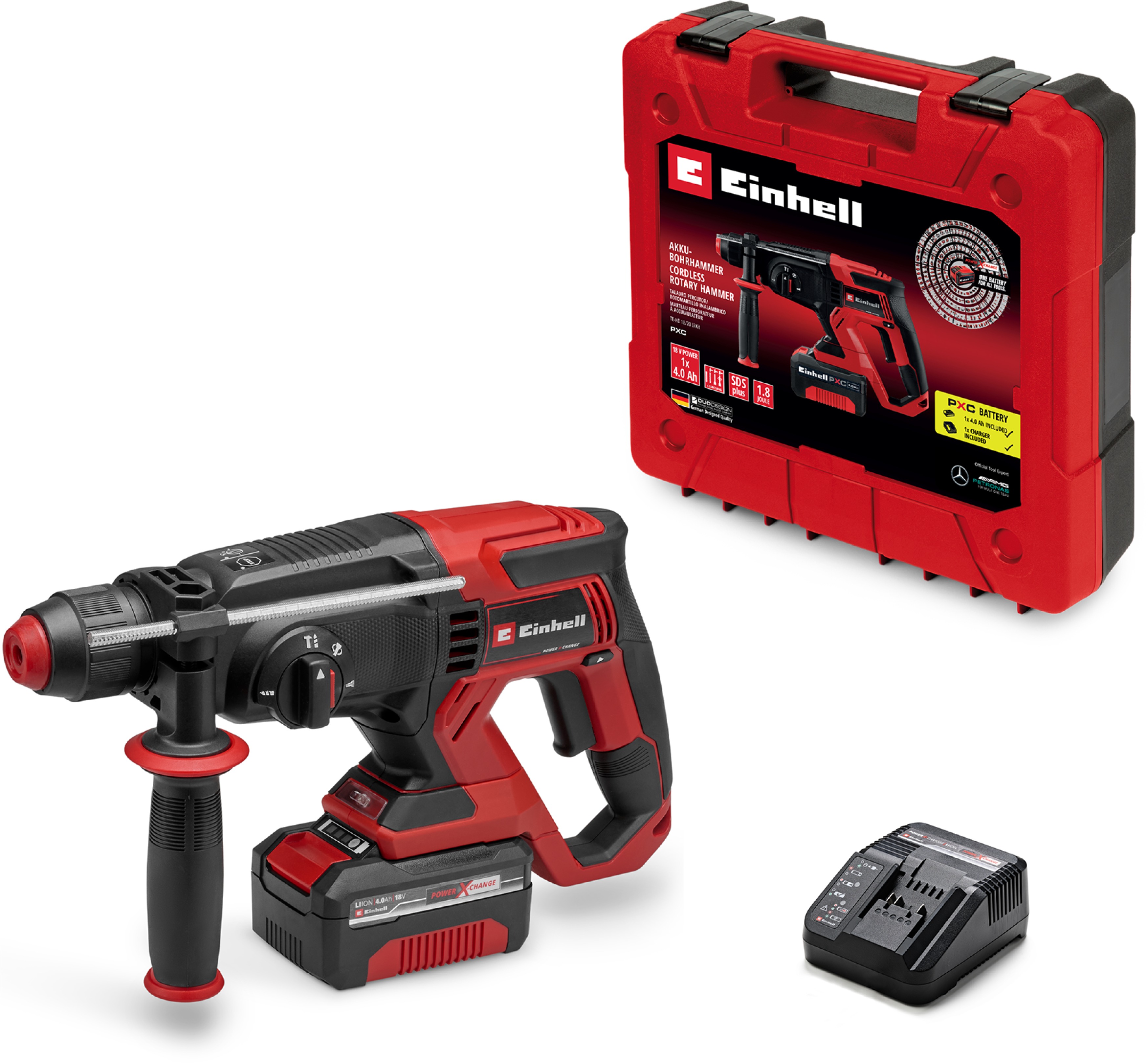EINHELL Vŕtacie kladivo AKU TE-HD 18/20 Li (1× 4,0 Ah), 4514299