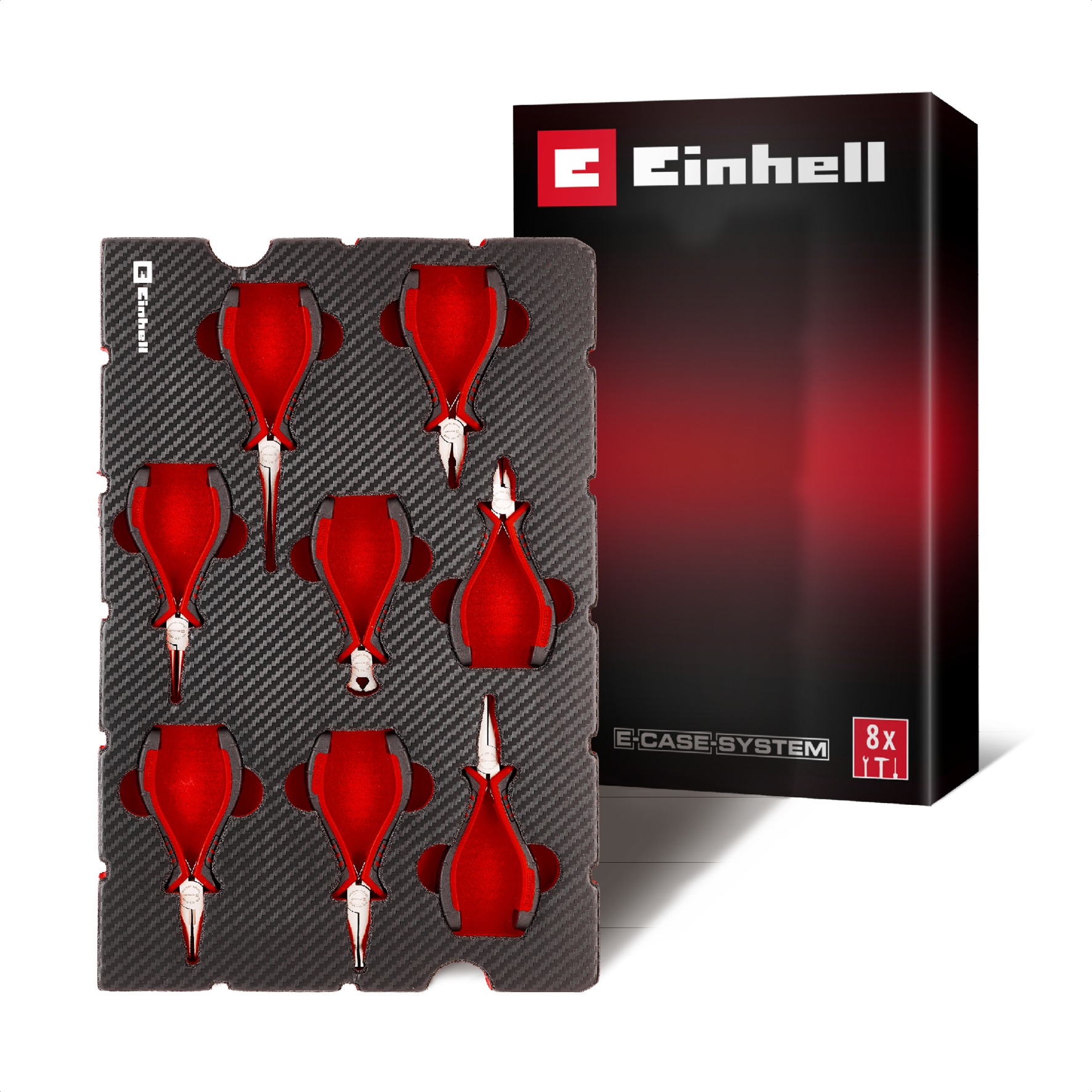 EINHELL E-Case Vložka do kufrů - Sada jemných montážních kleští 8ks, 49370523