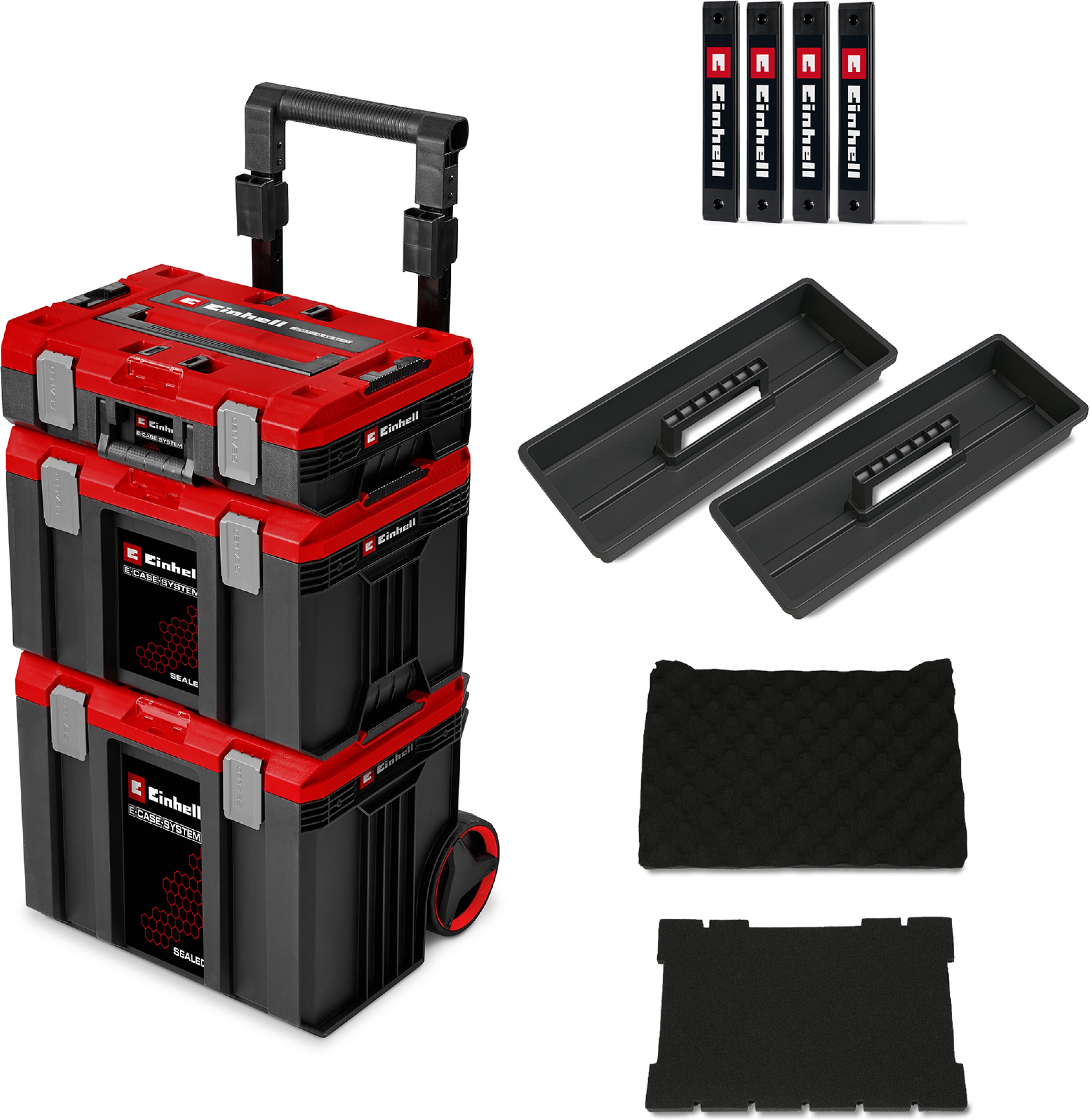 EINHELL E-Case Sada systémových kufrov s kolieskami Sealed (vodoodolné s IP 65), 4540055