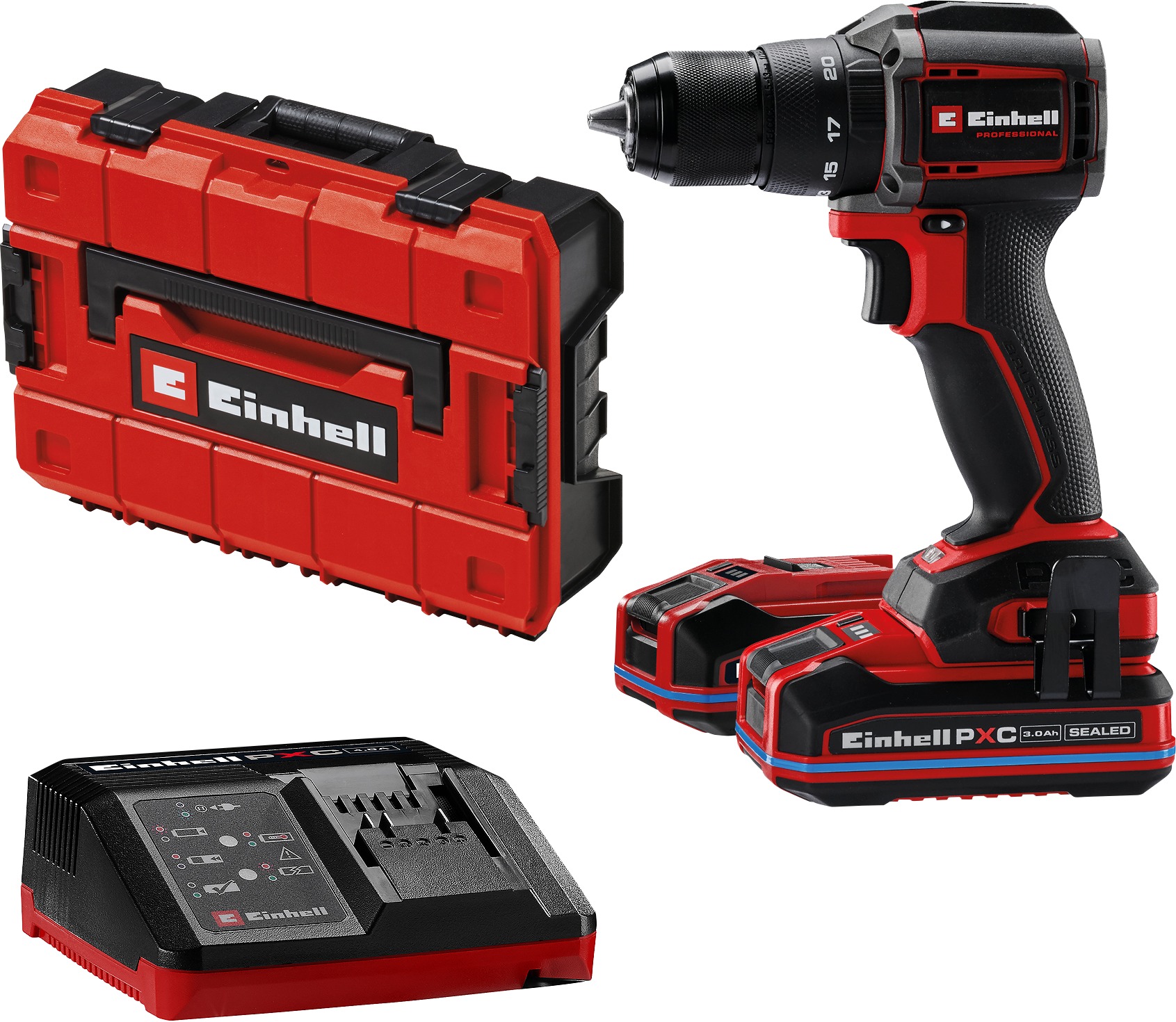 EINHELL Professional Compact Vrtačka AKU s příklepem TP-CD 18/50-C Li-i BL (2x3 Ah Sealed)