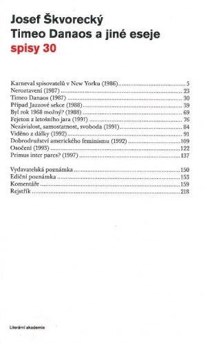 Timeo Danaos a jiné eseje (spisy - svazek 30)