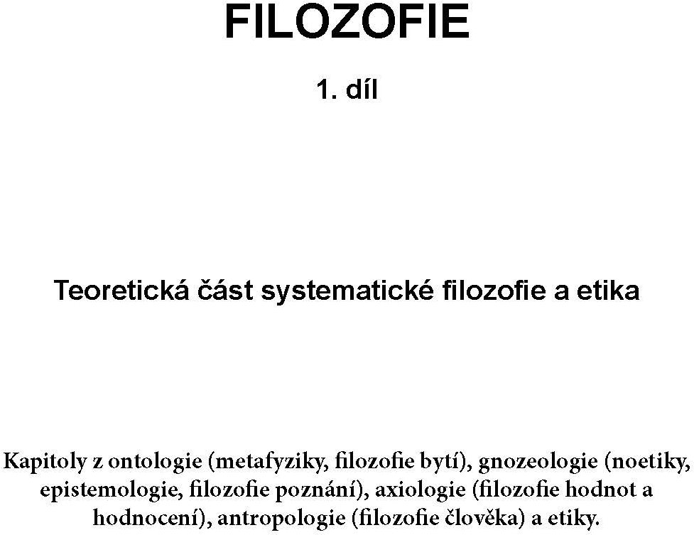 FILOSOFIE - 1. díl
