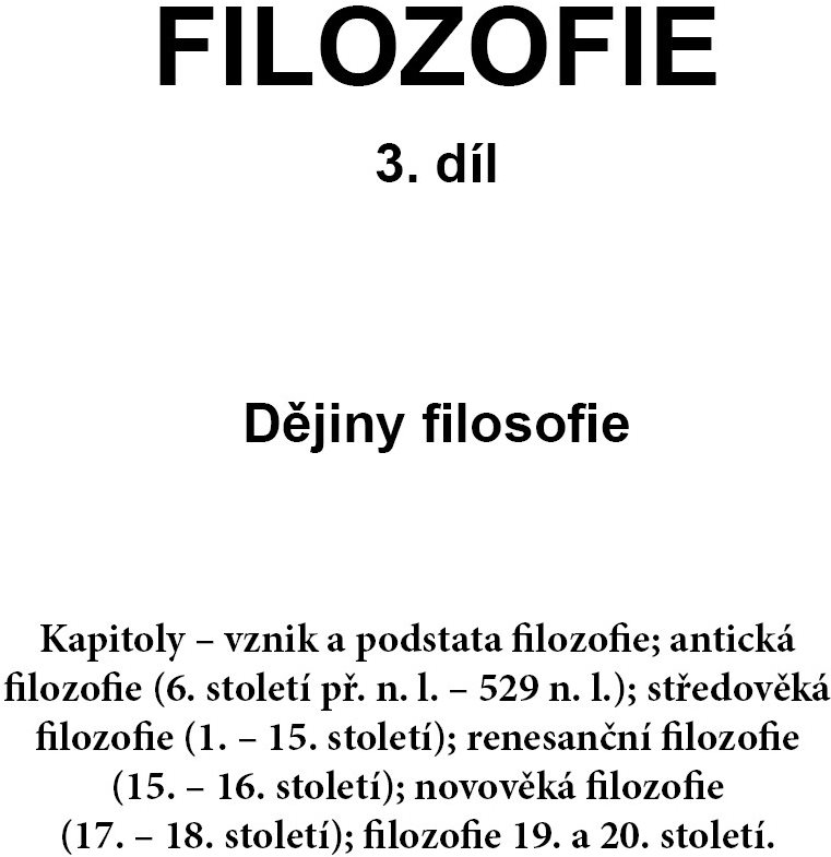 FILOZOFIE 3. díl