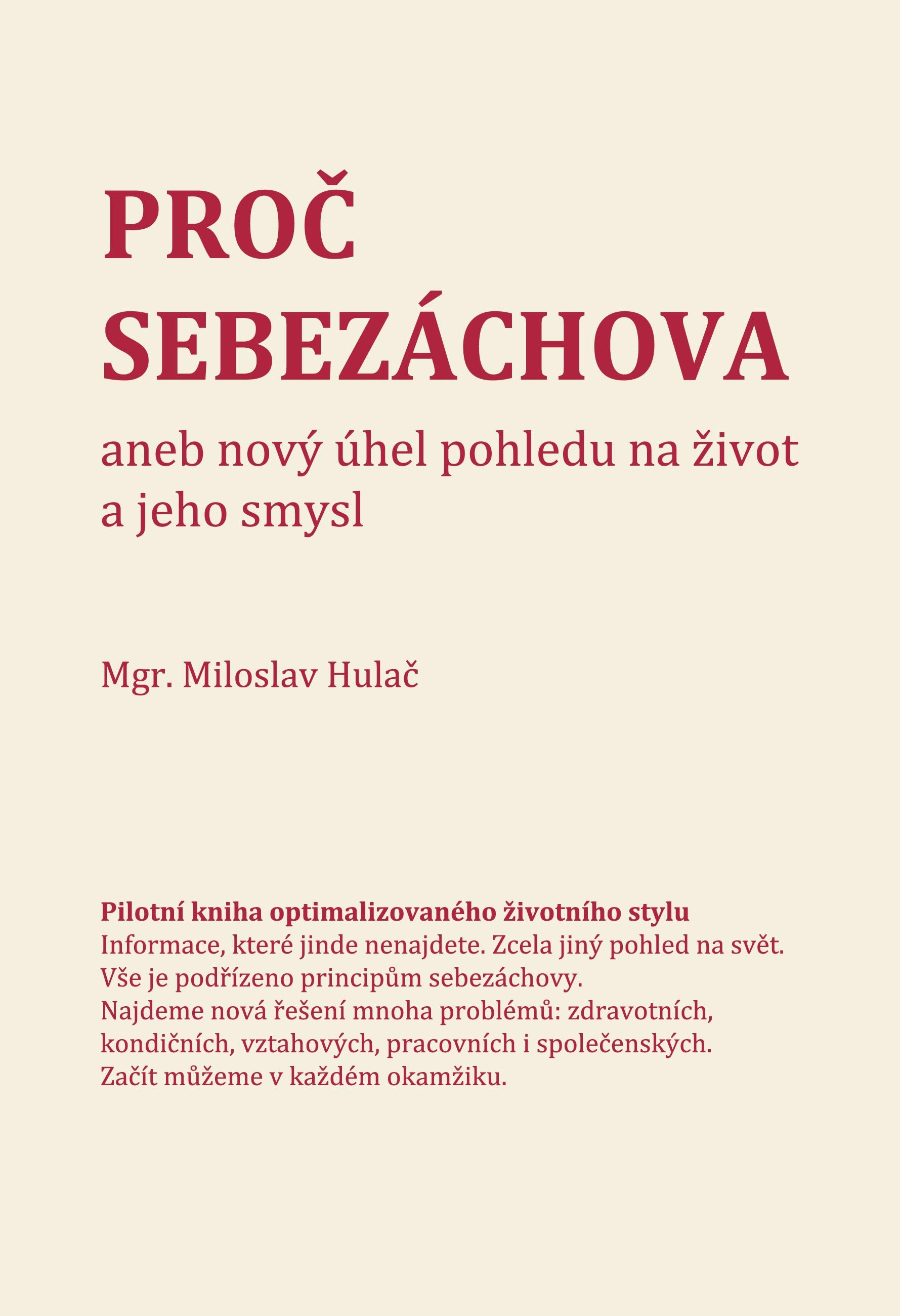 Proč sebezáchova