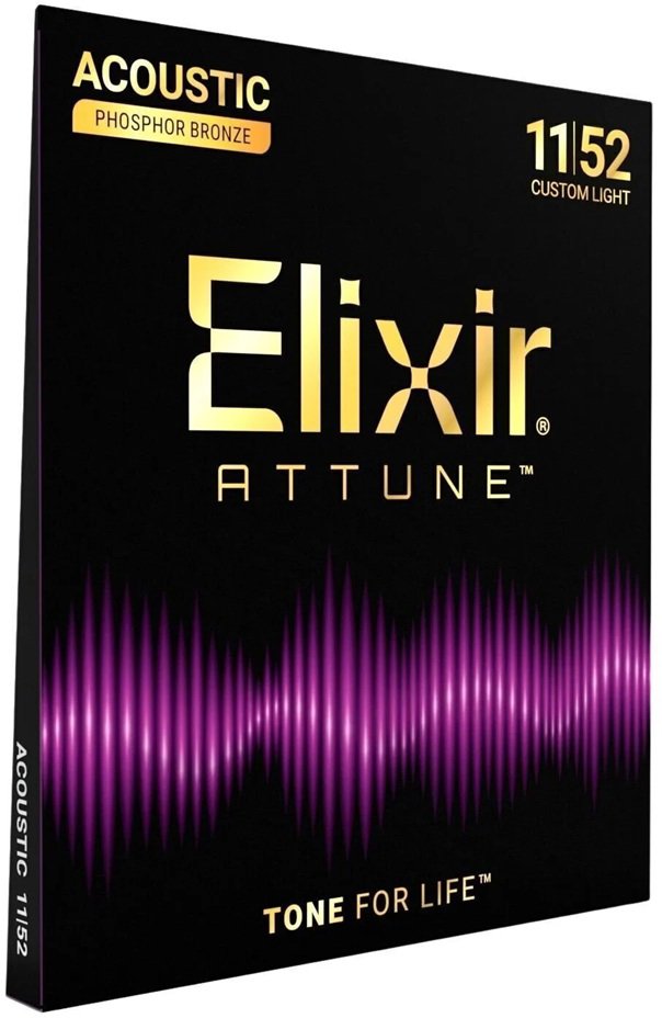 Elixir 21027 ATTUNE Phosphor Bronze 11-52 Custom Light