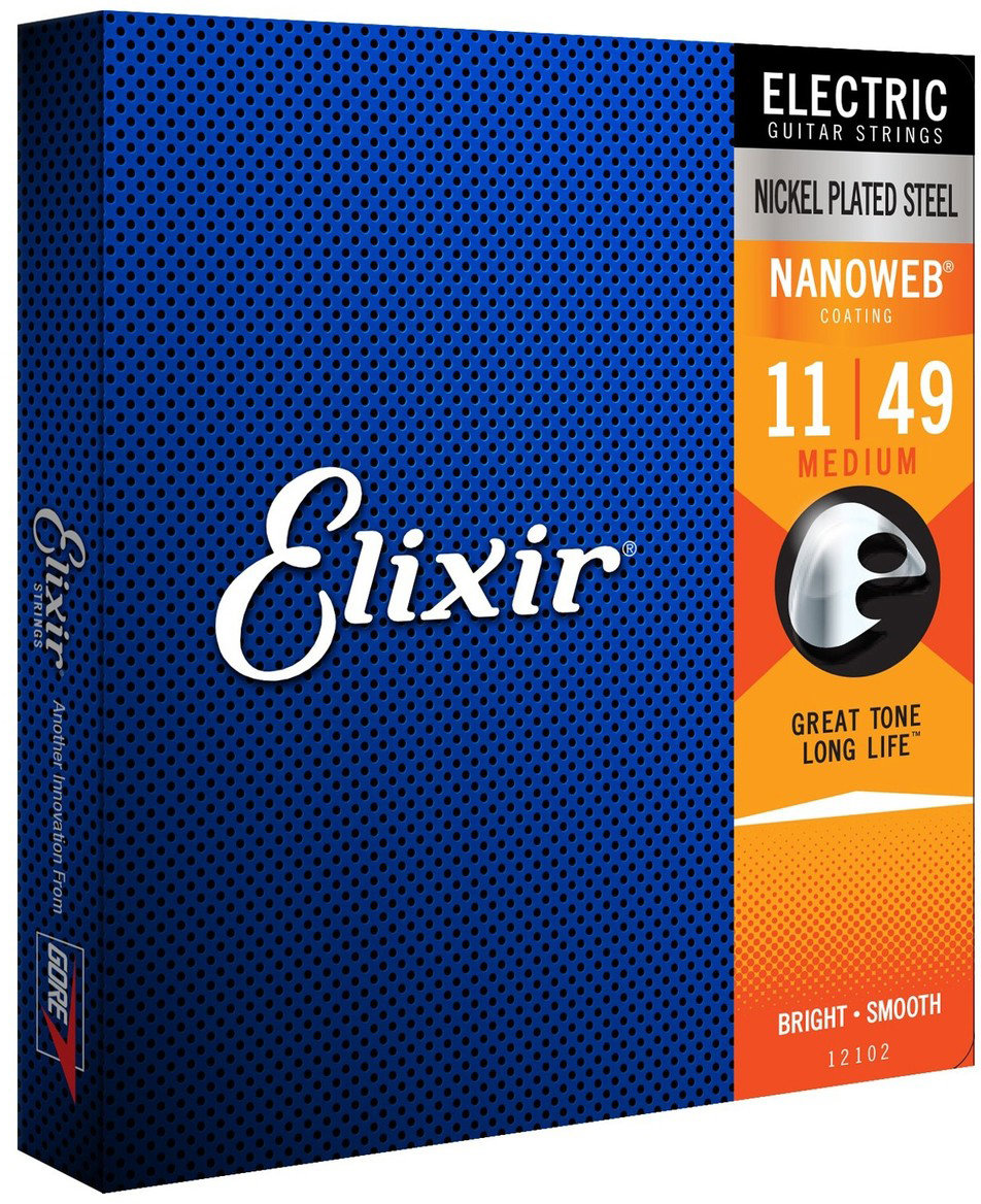 Elixir 12102 Nanoweb Nickel 11-49 Medium