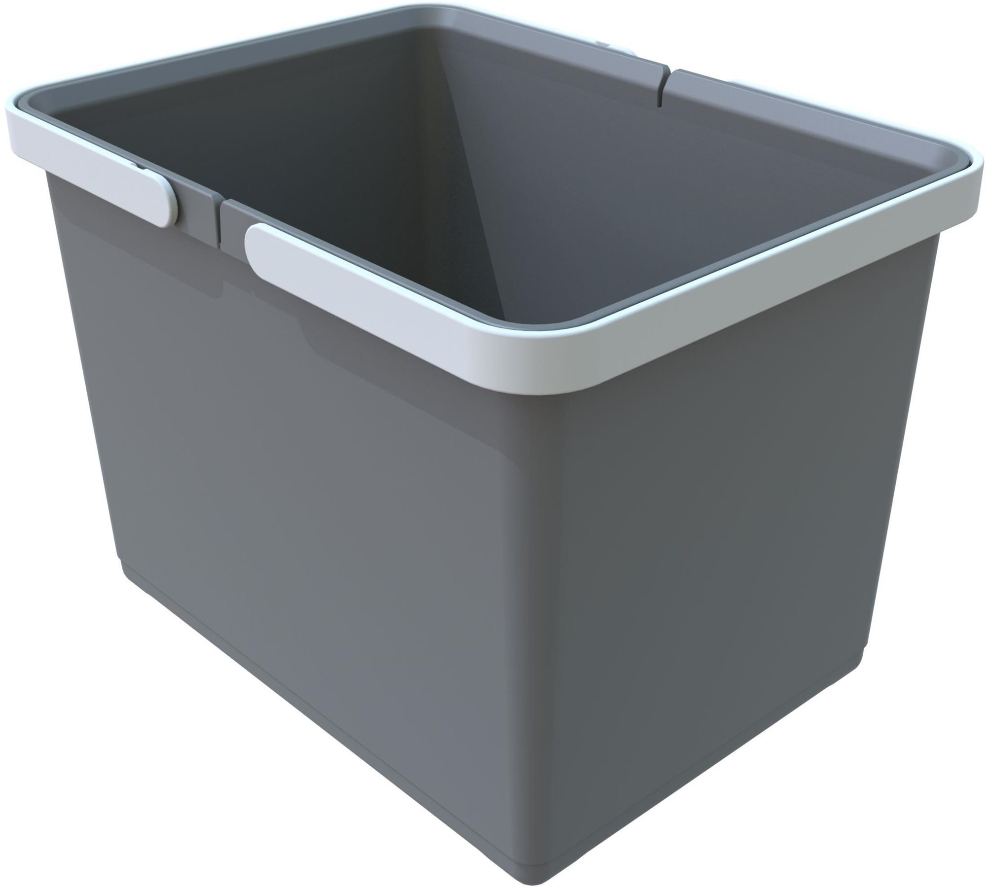 Elletipi Plastový kôš s rukoväťami BIG, 12 L, sivý, 22 × 22,5 × 30 cm