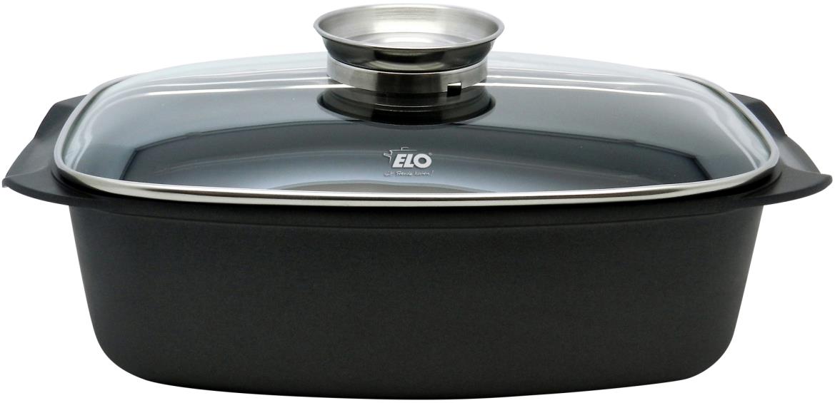 ELO Alucast Obdĺžnikový pekáč 40 × 22 cm so skleneným vekom