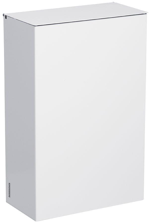 Nástenný kôš s vekom Rossignol Blanka 51345, 10 l, biely