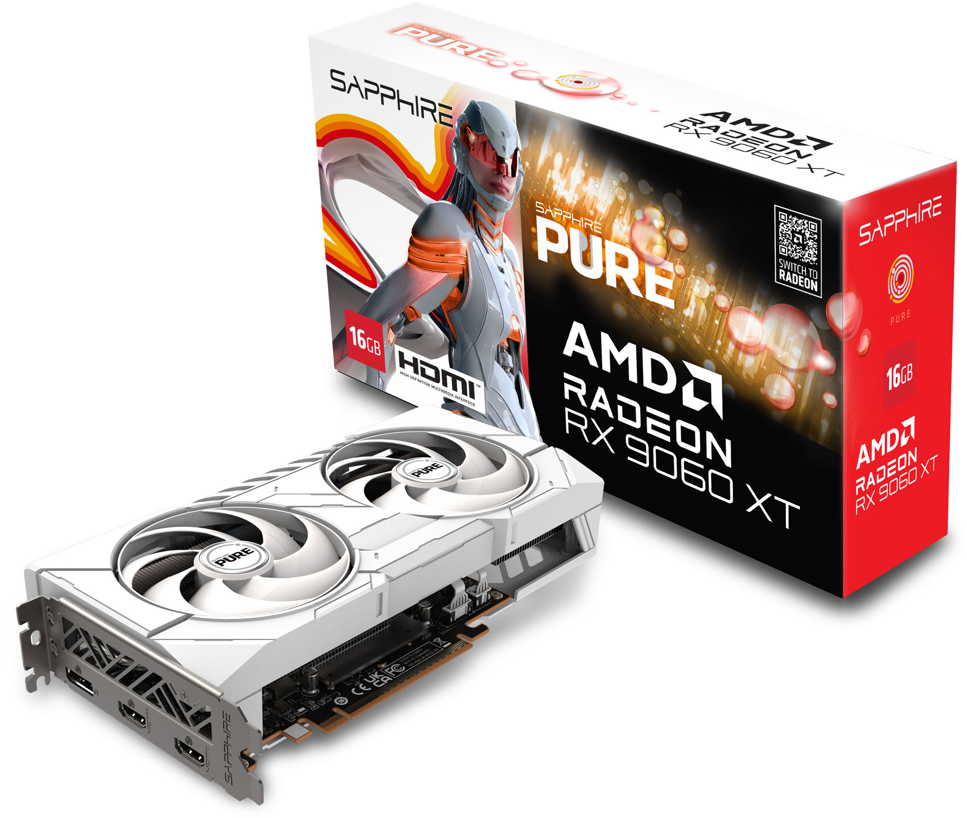 SAPPHIRE PURE AMD Radeon RX 9060 XT GAMING OC 16G