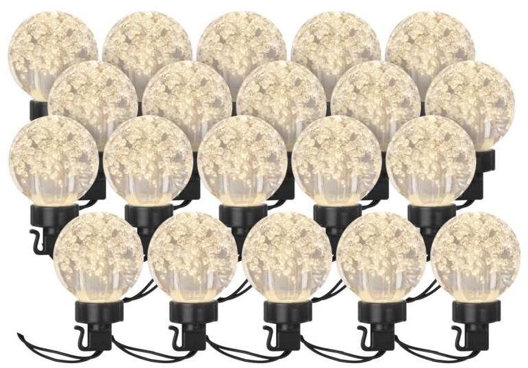 EMOS LED, svetelná reťaz – 20 x žiarovky párty, 7,6 m, vonkajšie a vnútorné, teplá biela