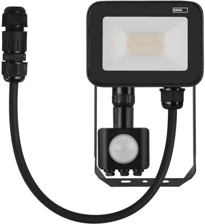 EMOS LED reflektor PROFI s pohybovým senzorom, 10 W neutrálna biela