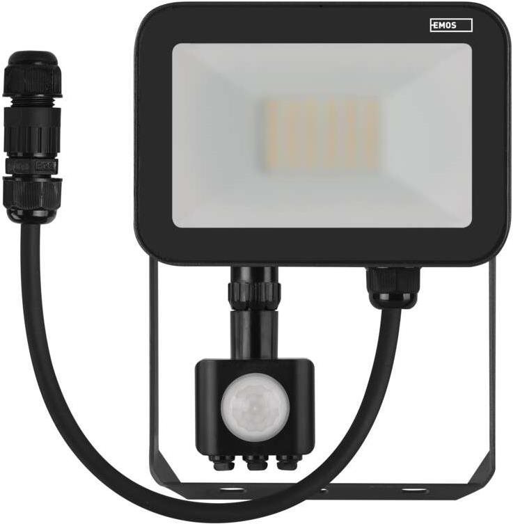 EMOS LED reflektor PROFI s pohybovým senzorom, 20 W neutrálna biela