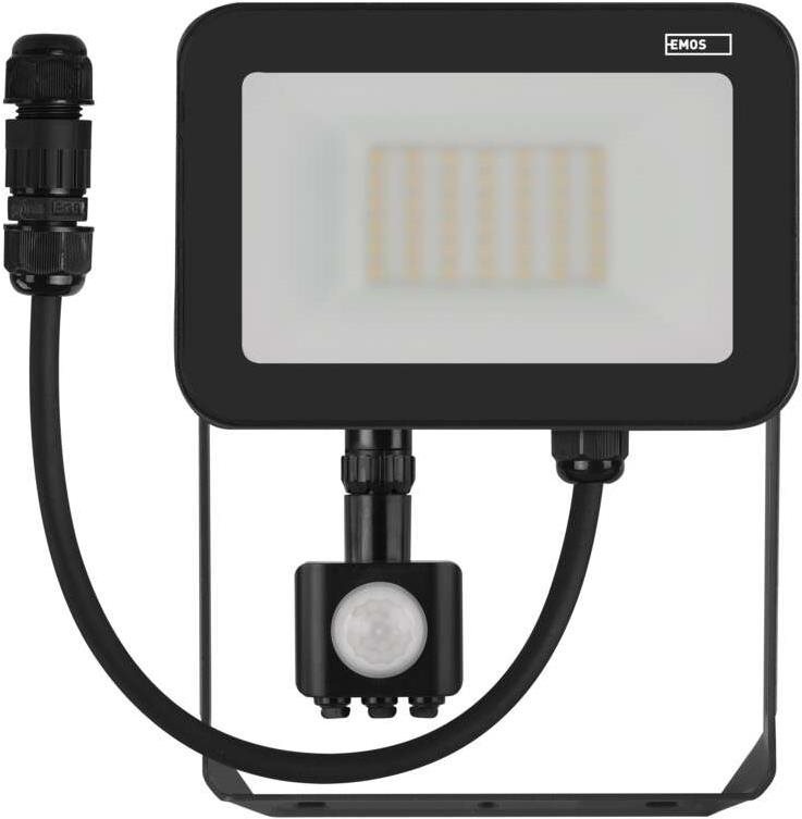 EMOS LED reflektor PROFI s pohybovým senzorom, 30 W neutrálna biela