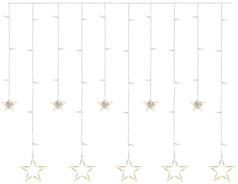 EMOS LED vianočný záves – hviezdy, 185 × 105 cm, vnútorná, teplá biela