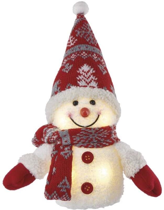 EMOS LED vianočný snehuliak svietiaci, 25 cm, 3× AAA, vnútorný, teplá biela