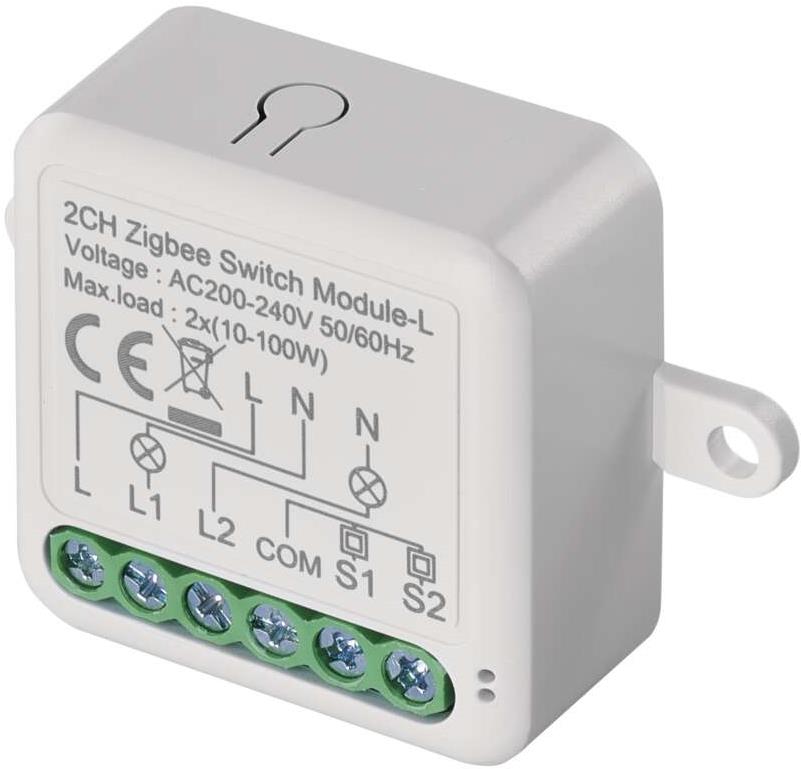 EMOS GoSmart modul spínací IP-2104SZ, ZigBee, 2-kanálový (nevyžaduje N vodič)