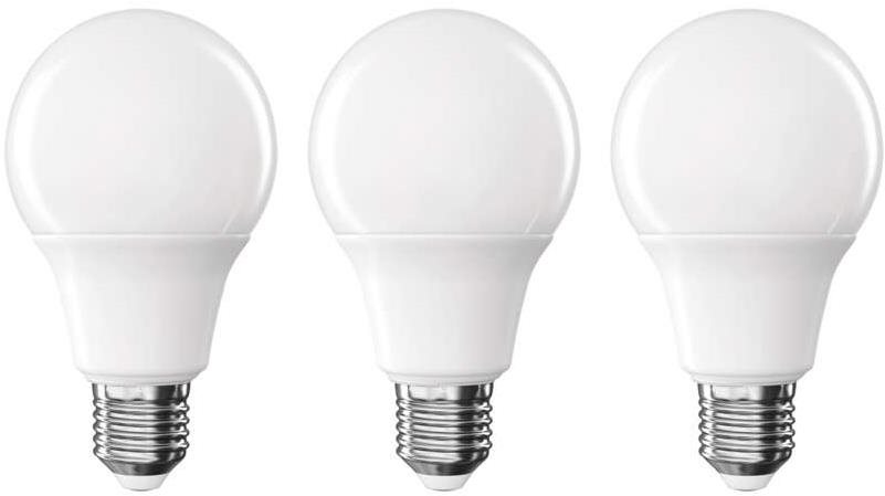 EMOS Classic A60, E27, 9,5 W (75 W), 1055 lm, teplá biela – balenie 3 ks