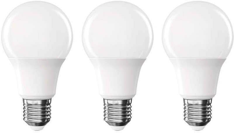 EMOS Classic A60, E27, 7 W (60 W), 806 lm, neutrálna biela – balenie 3 ks