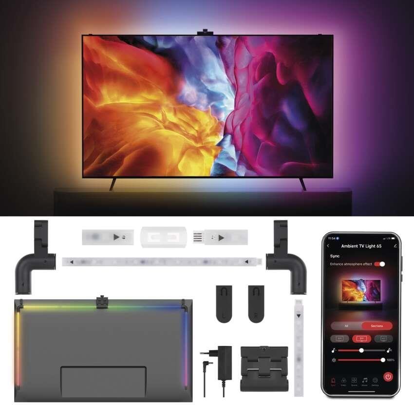 EMOS GoSmart Ambientné LED RGB osvetlenie za TV 65“ (164 cm)