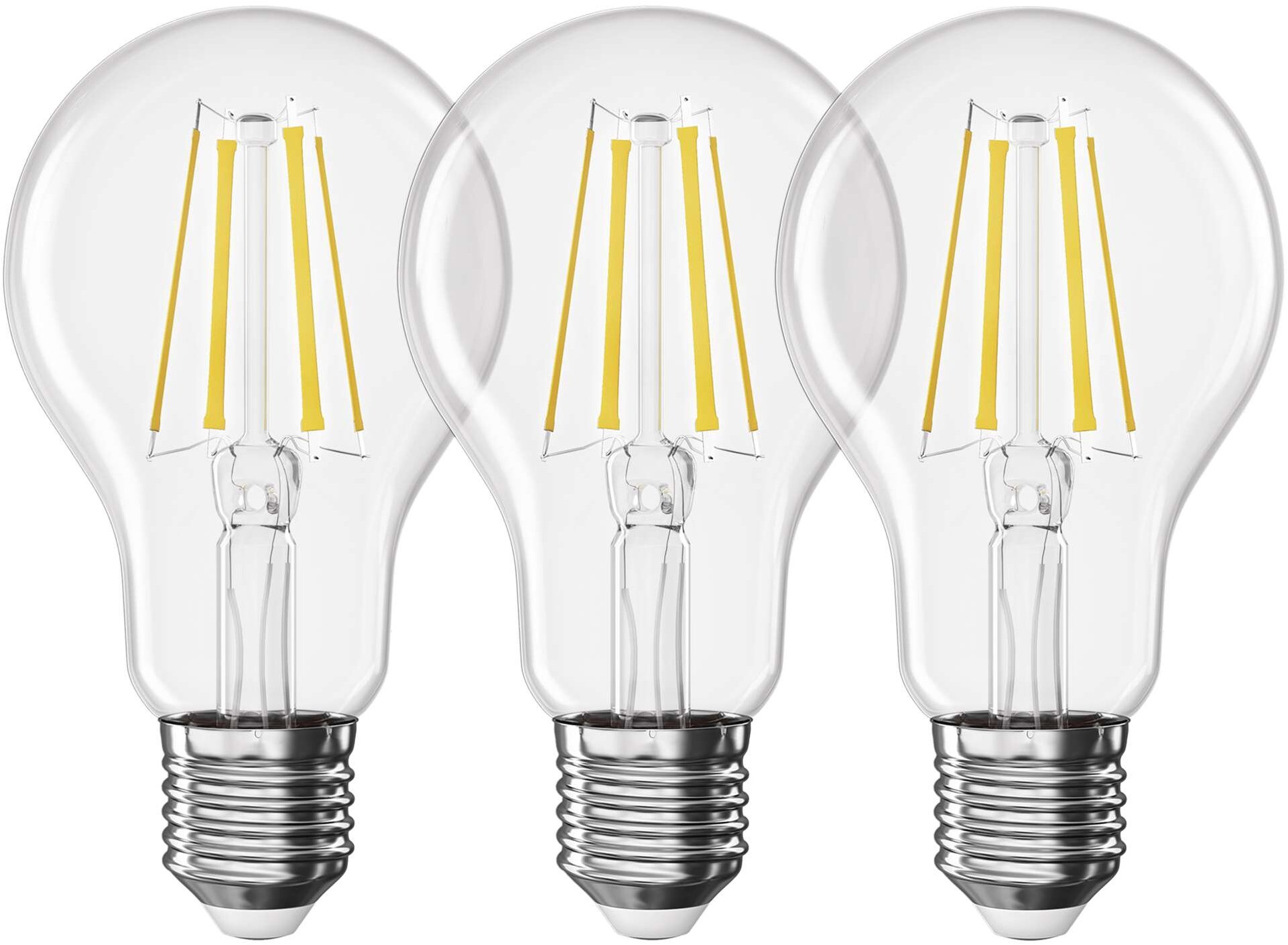 EMOS Filament A60, E27, 5,9 W (60 W), 806 lm, teplá biela – balenie 3 ks