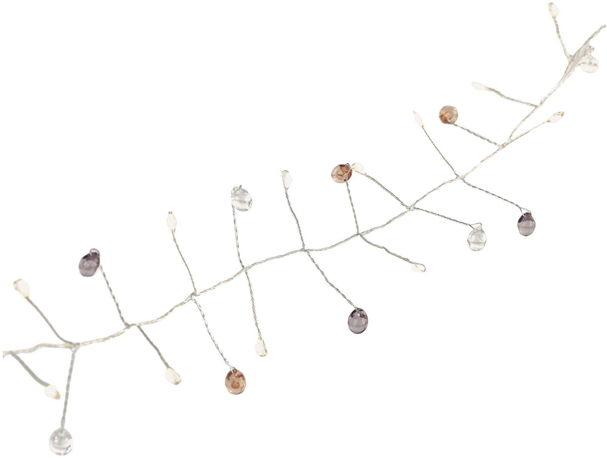 EMOS LED girlanda – kamienky, 1,2 m, 3× AA, vnútorná, teplá biela, časovač