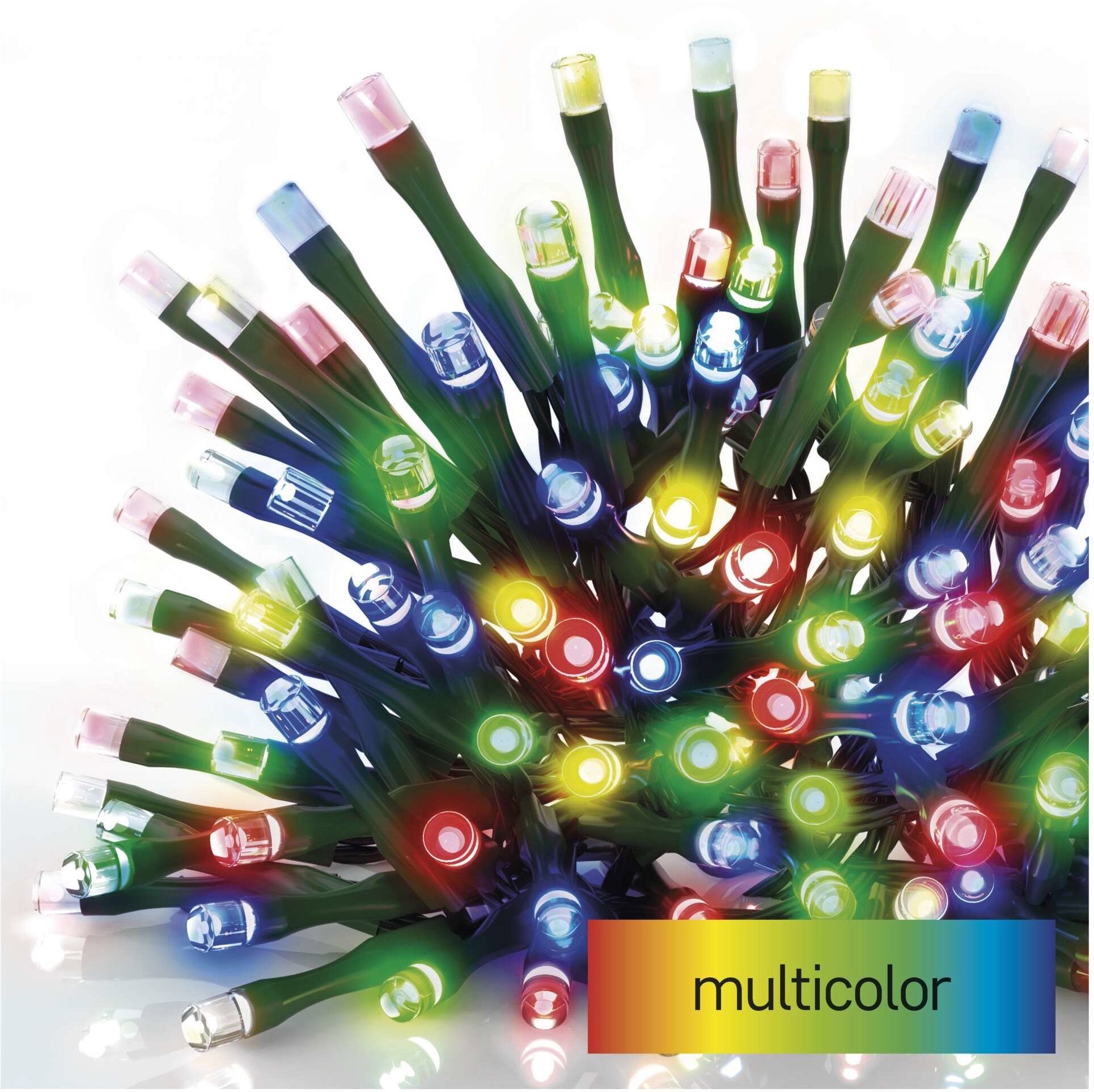 EMOS LED vianočná reťaz, 24 m, vonkajšia aj vnútorná, multicolor, programy, časovač
