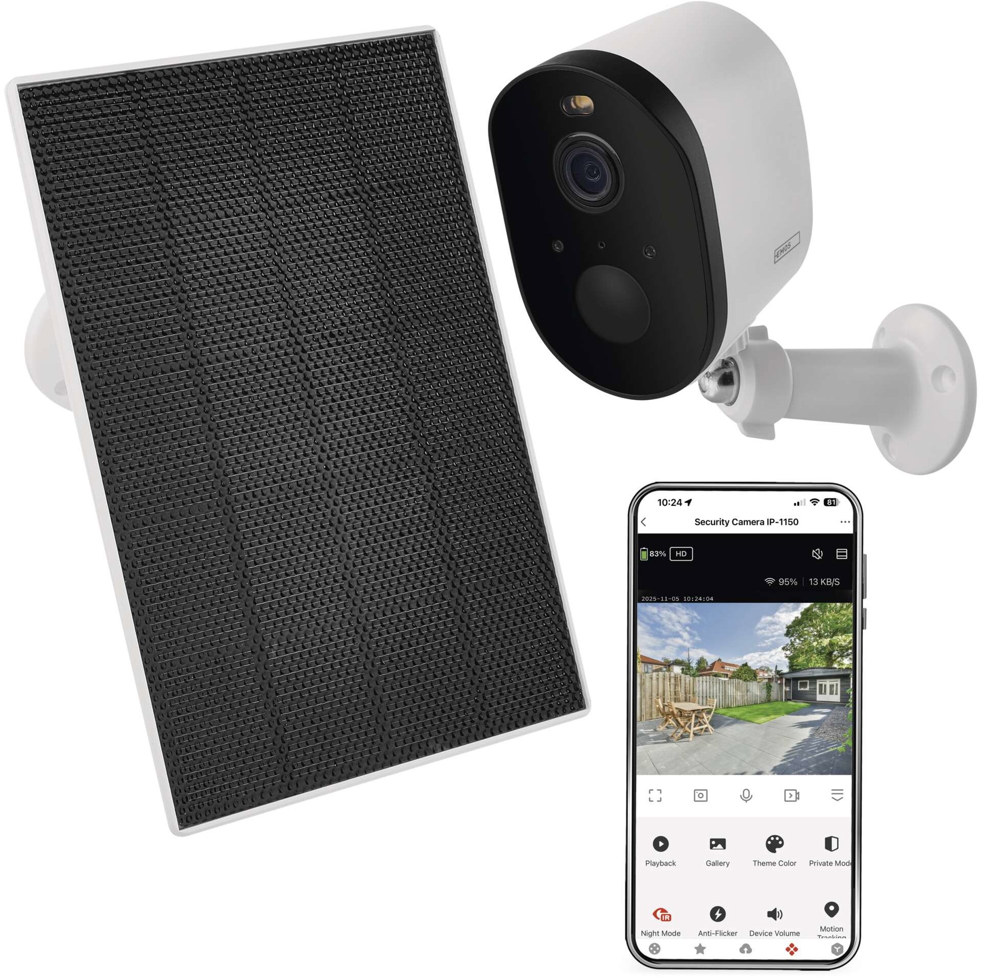 EMOS GoSmart IP-1150 SNAP se solárním panelem