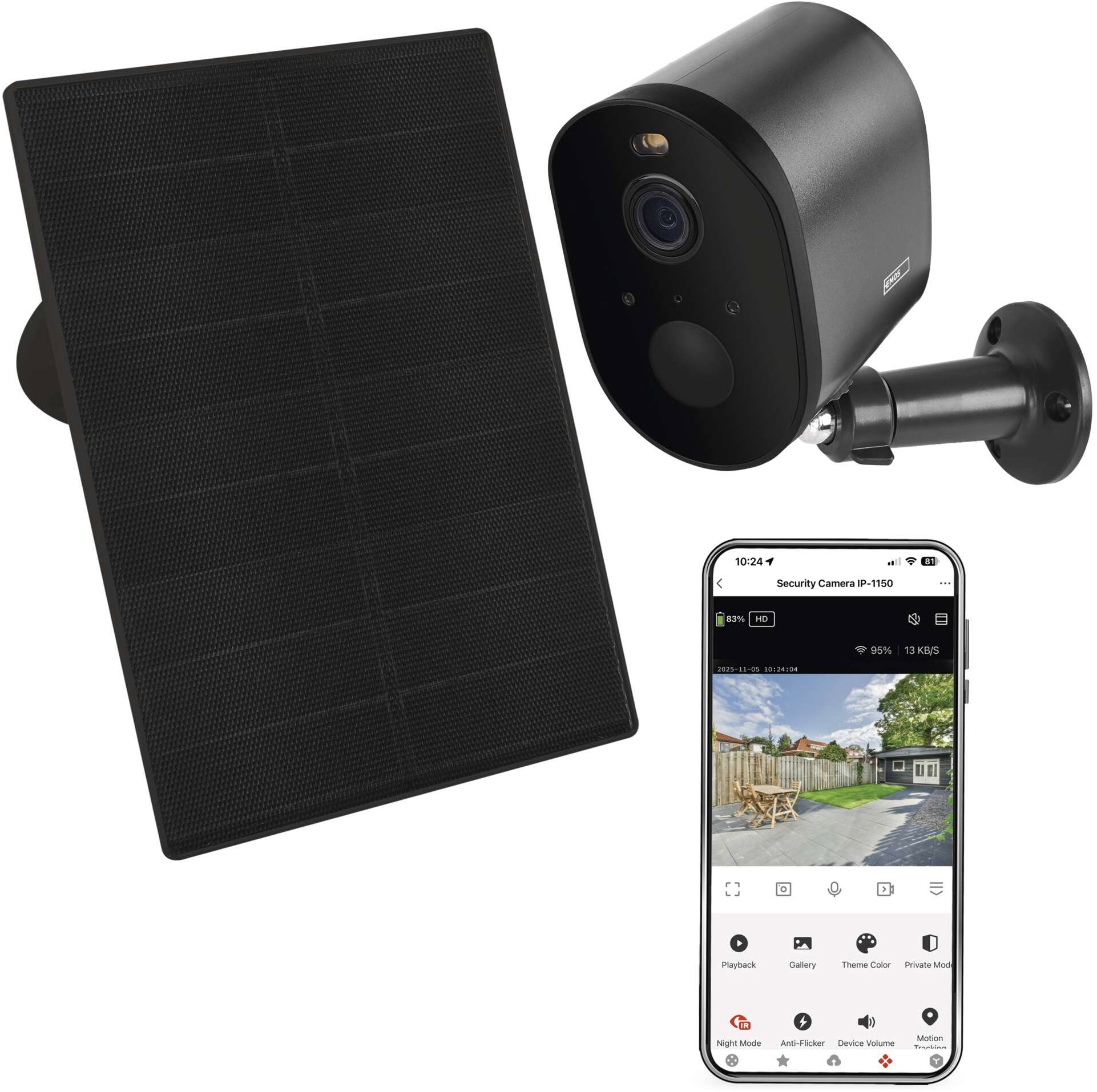 EMOS GoSmart IP-1150G SNAP s WiFi a solárním panelem