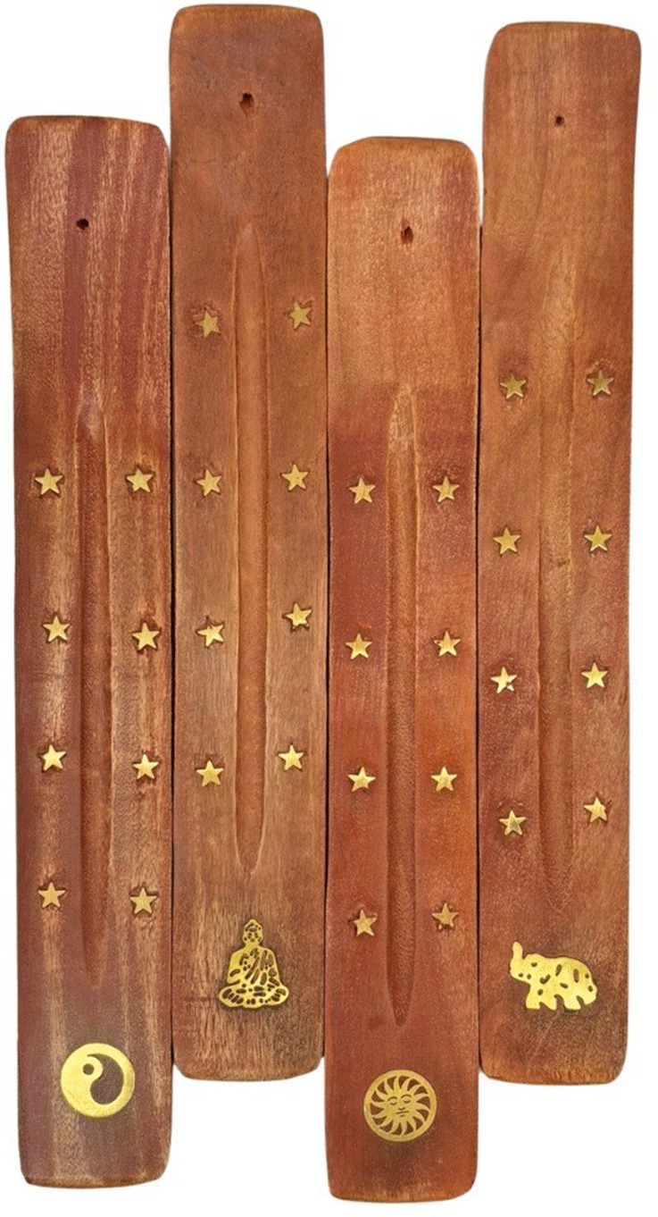 Empt Drevený stojanček na vonné tyčinky – mix vzorov