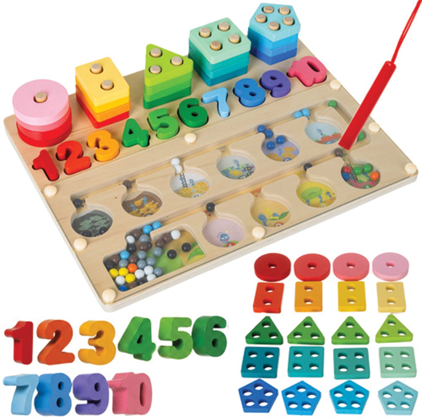 Kruzzel Montessori vzdělávací hračka 3v1, 30 × 22,5 cm