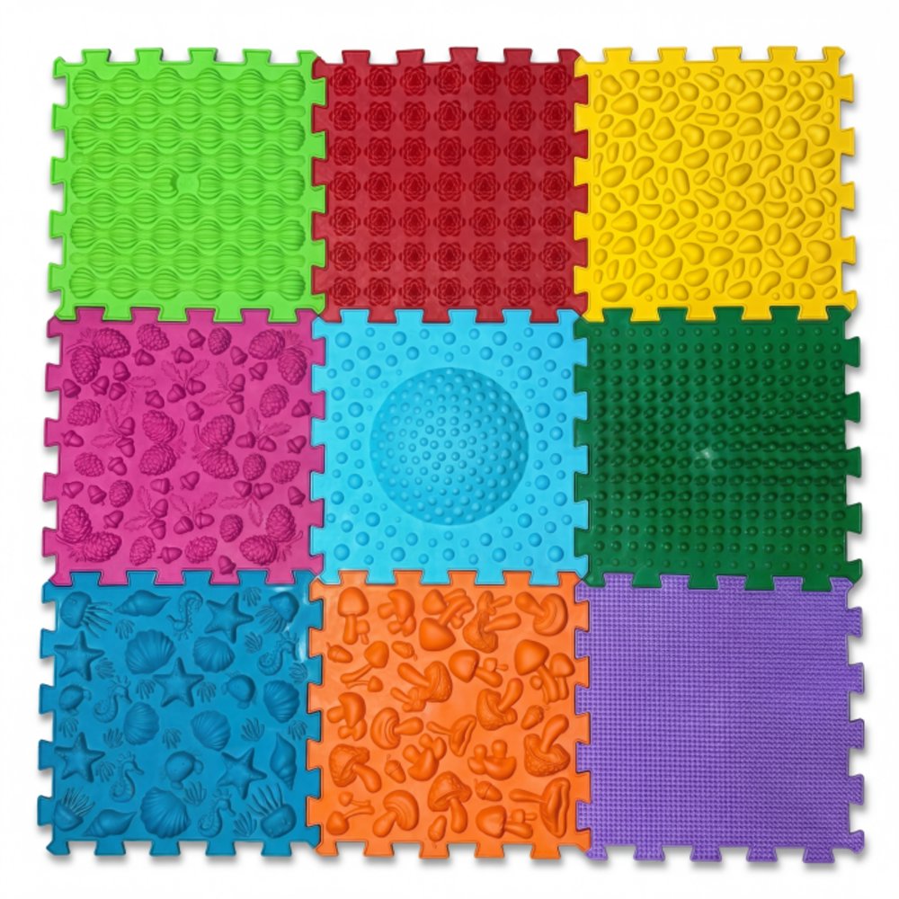 Ortek Masážní podložka Puzzle Mix 9 dílů