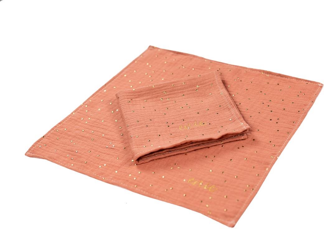 enie baby Mušelínová plienka 70 × 70 cm melange so zlatými bodkami