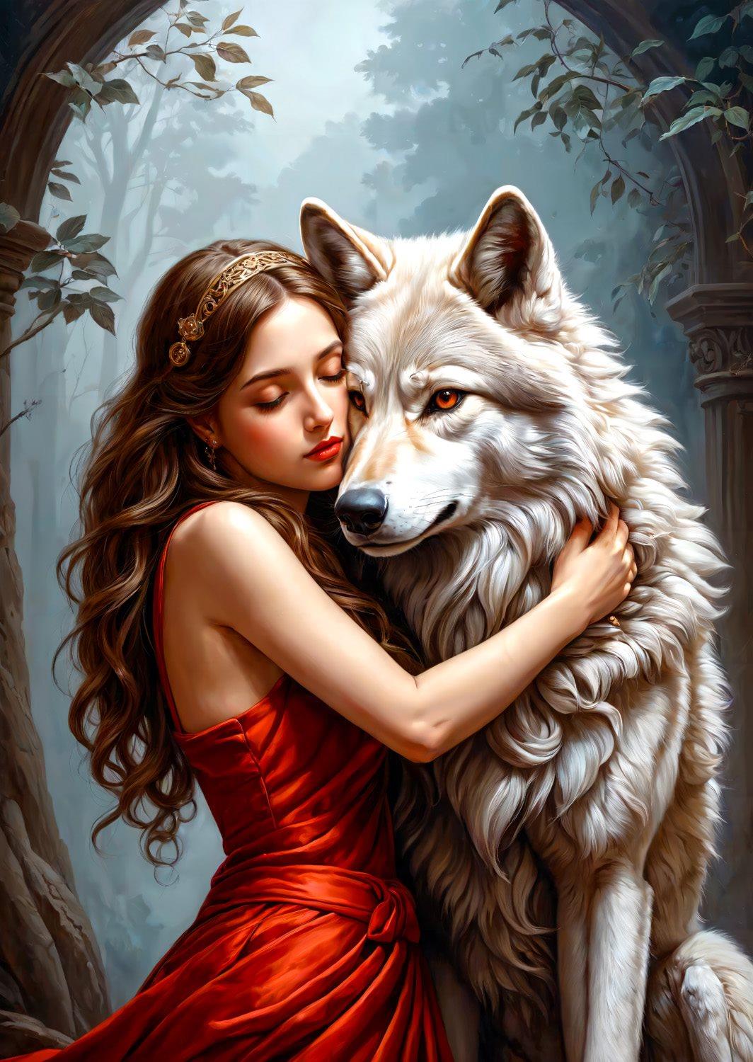 ENJOY Puzzle Dáma a vlk 1000 dielikov