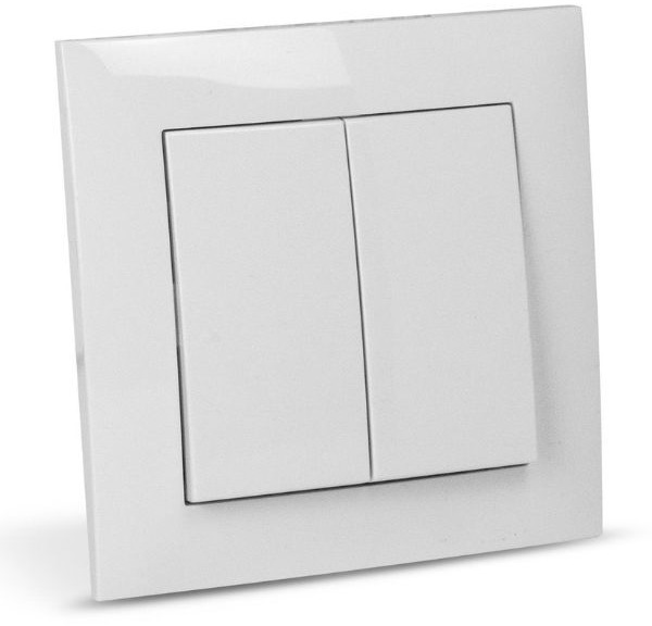 ENTAC Vypínač dvojpólový, biely