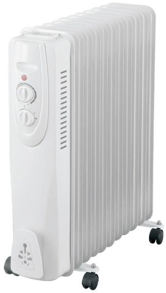 Entac Olejový radiátor, 3 stupne výkonu, max. 2500 W, termostat, 11 rebier, kolieska