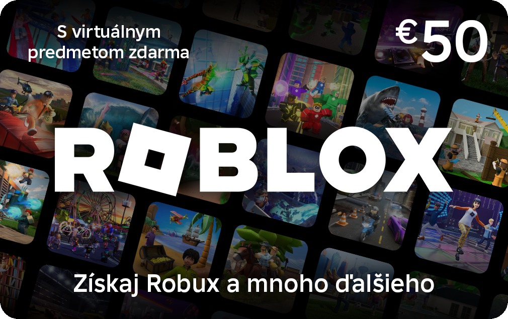 Digitálna darčeková karta Roblox 50 EUR