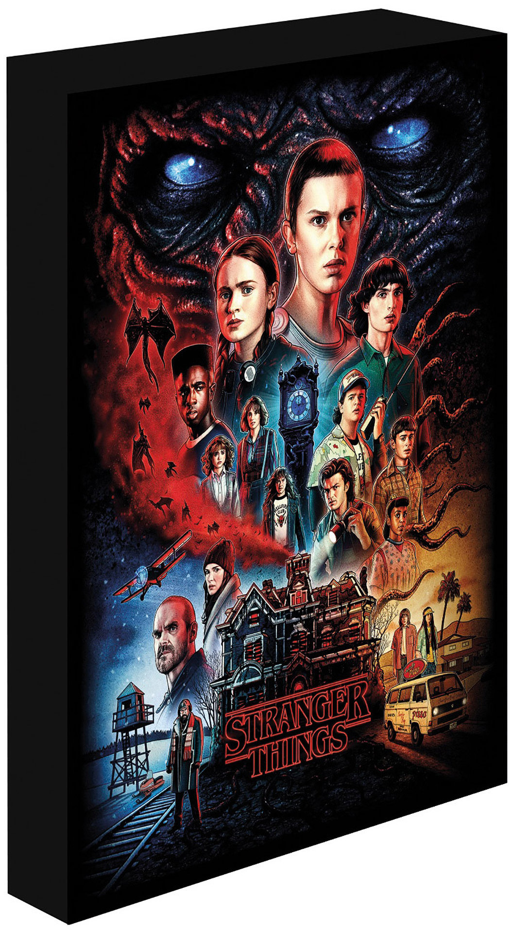 Stranger Things, 30 × 40 cm – LED svietiaci obraz