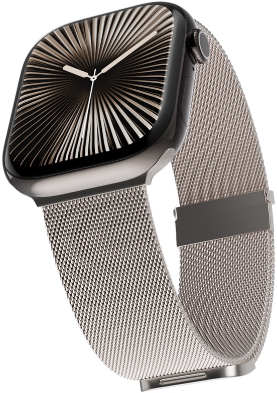Epico Milanese+ remienok pre Apple Watch SE/Series 1 – 9 (38/40/41 mm)/10 – 11 (42 mm) – hviezdny biely